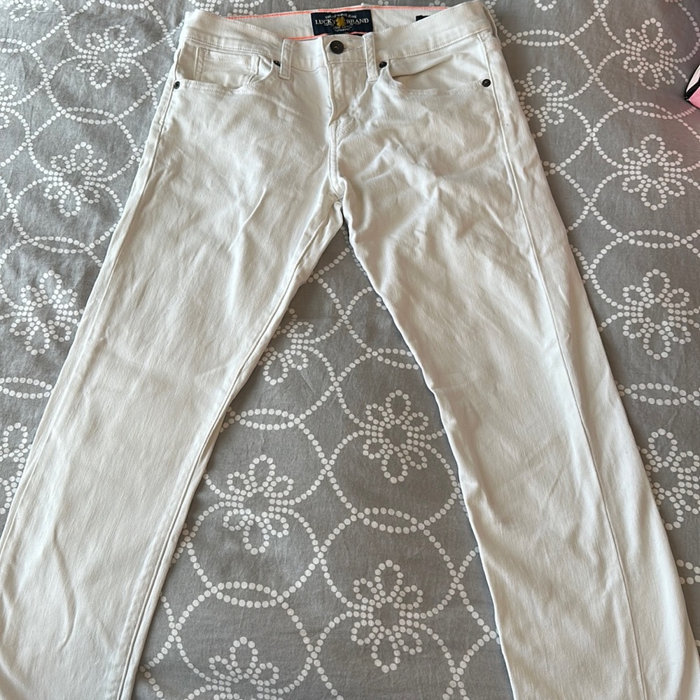 Lucky Brand White Jeans sz 4/27 EUC